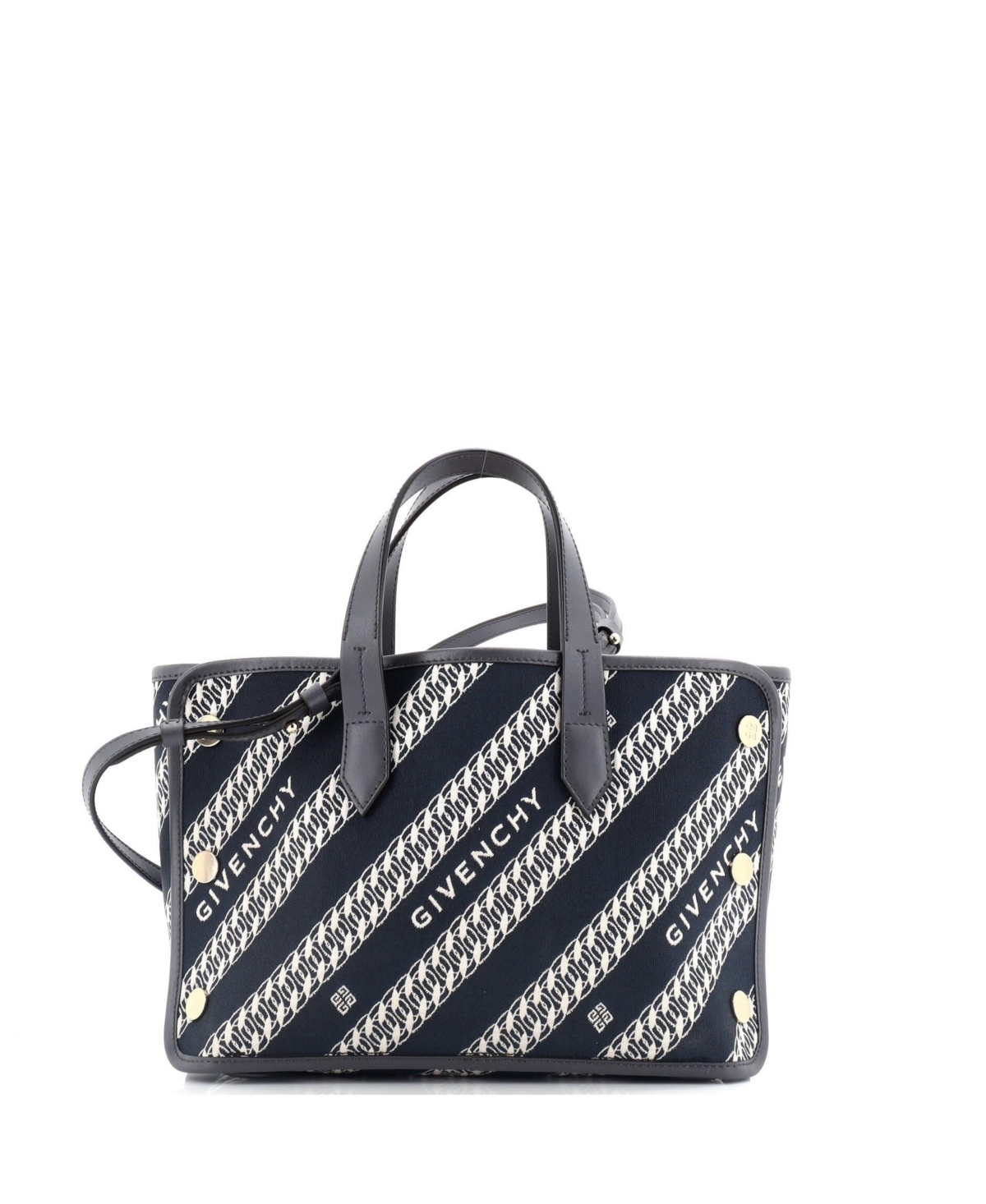 Pre-Owned Givenchy Mini Bond Shopper Tote Logo Jacquard Canvas