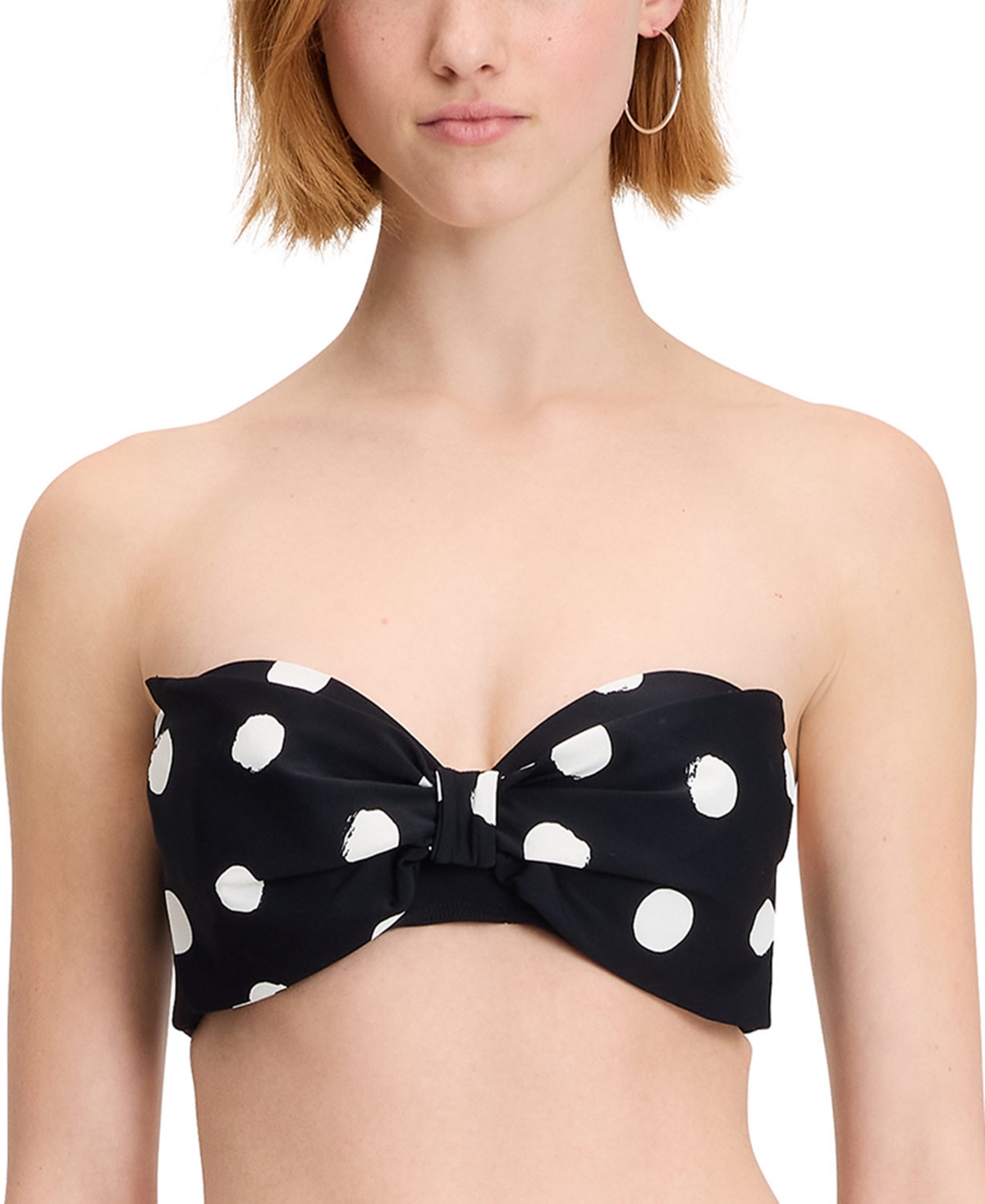 Women's Convertible Bow Bikini Top - Black