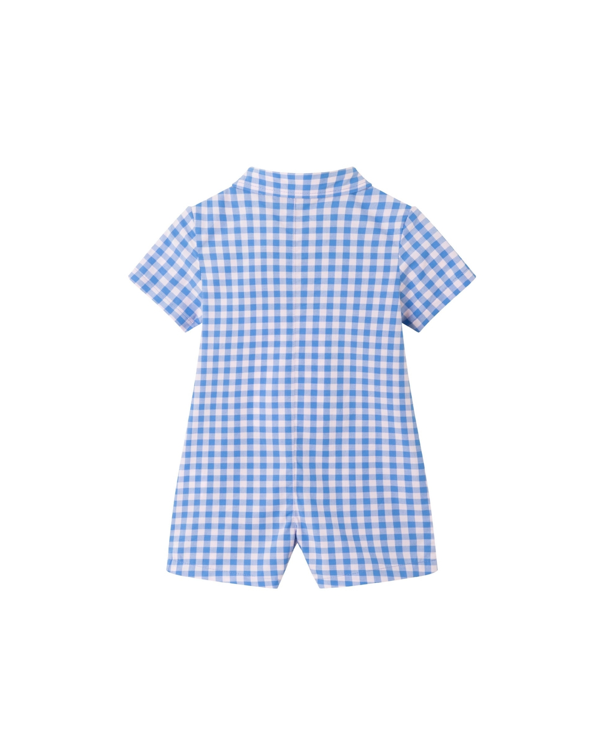 Andy & Evan Baby Boys Blue Plaid Shirtall w/Bowtie
