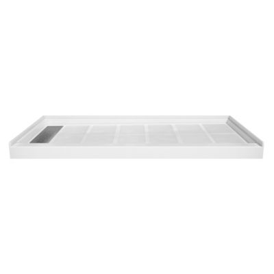 60"W X 30"D SMC Single Threshold Shower Base Anti-Slip Shower Pan, Drain Assembly & Drain Cover Included
