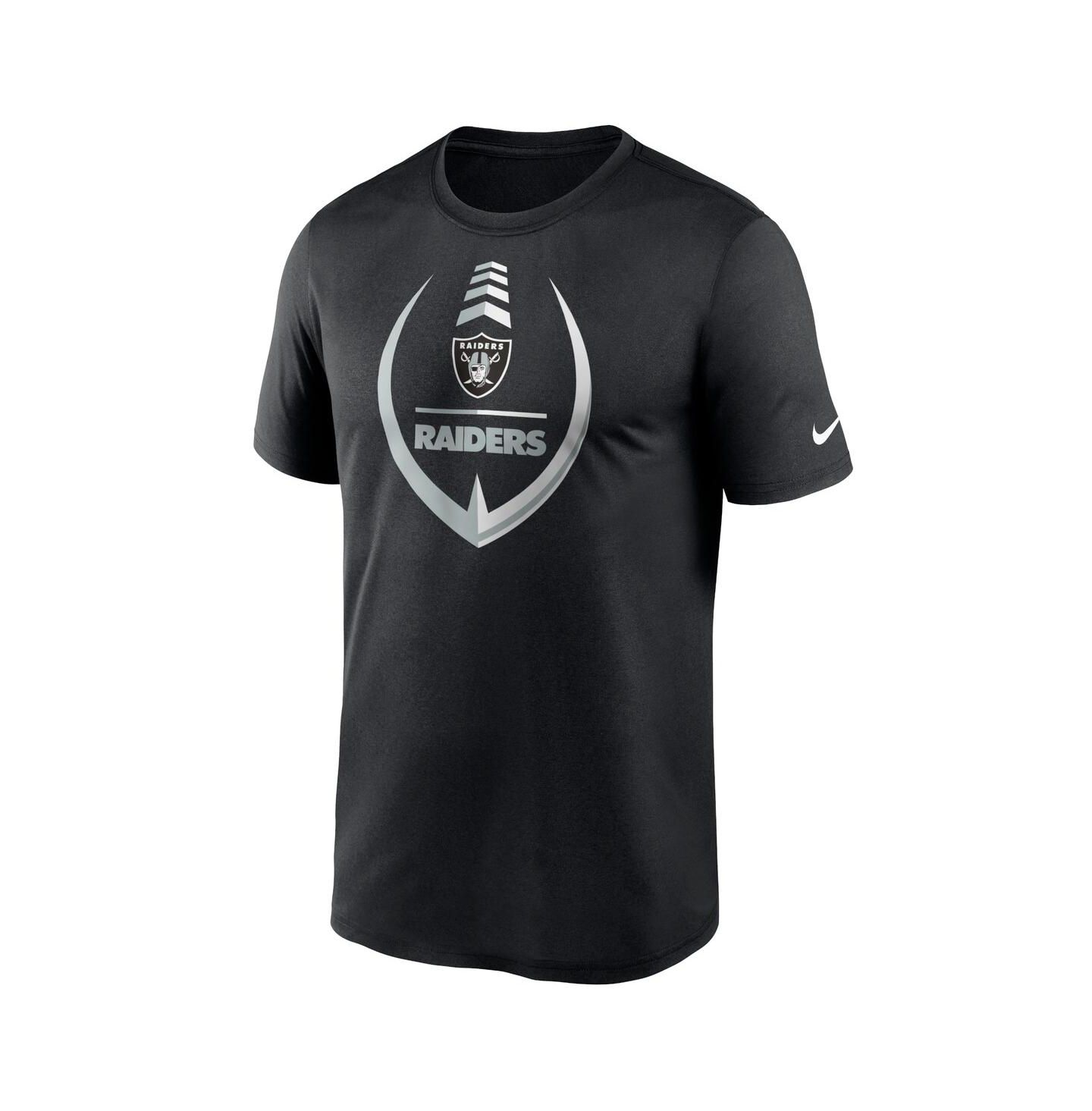 Мужская футболка Nike Black Las Vegas Raiders Icon Legend Performance — фото 3
