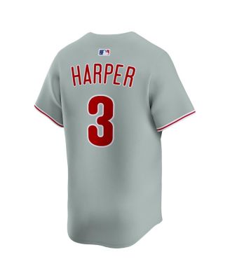 Men's Bryce Harper Gray Philadelphia Phillies Alternate Limited Player Jersey