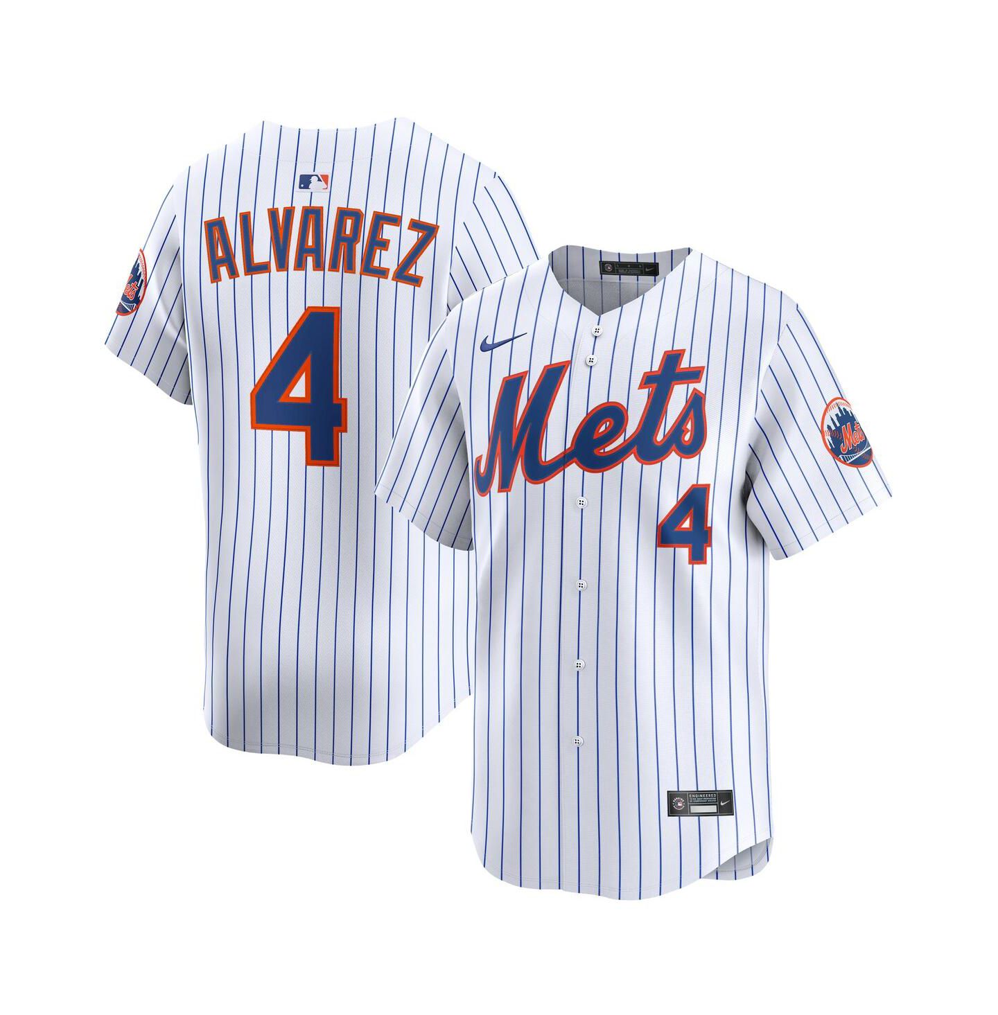 Мужской топ Nike Francisco Alvarez White New York Mets Home Limited Player Jersey — фото 1