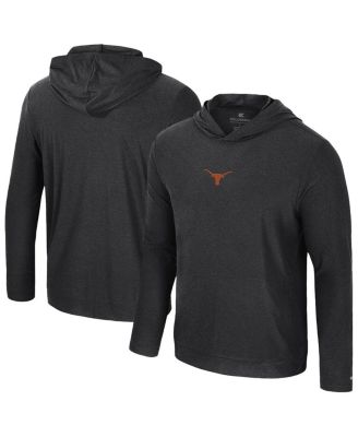 Colosseum - Men's Black Texas Longhorns Long Sleeve Hooded T-Shirt