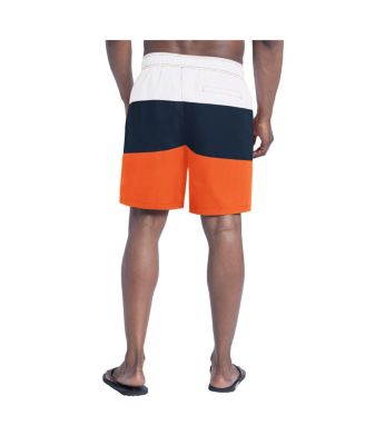 Men's Orange/Navy Denver Broncos Sunrise Volley Swim Shorts