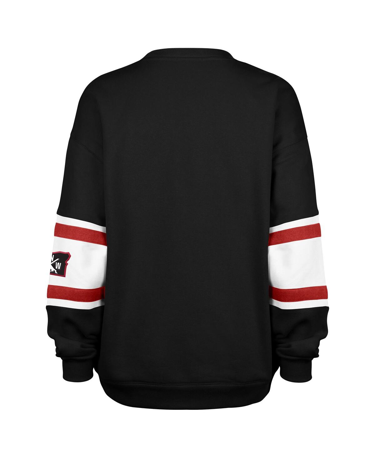 47 BRAND WOMEN'S BLACK PORTLAND TRAIL BLAZERS 2024/25 CITY EDITION STEADFAST PANELED PULLOVER SWEATSHIRT 