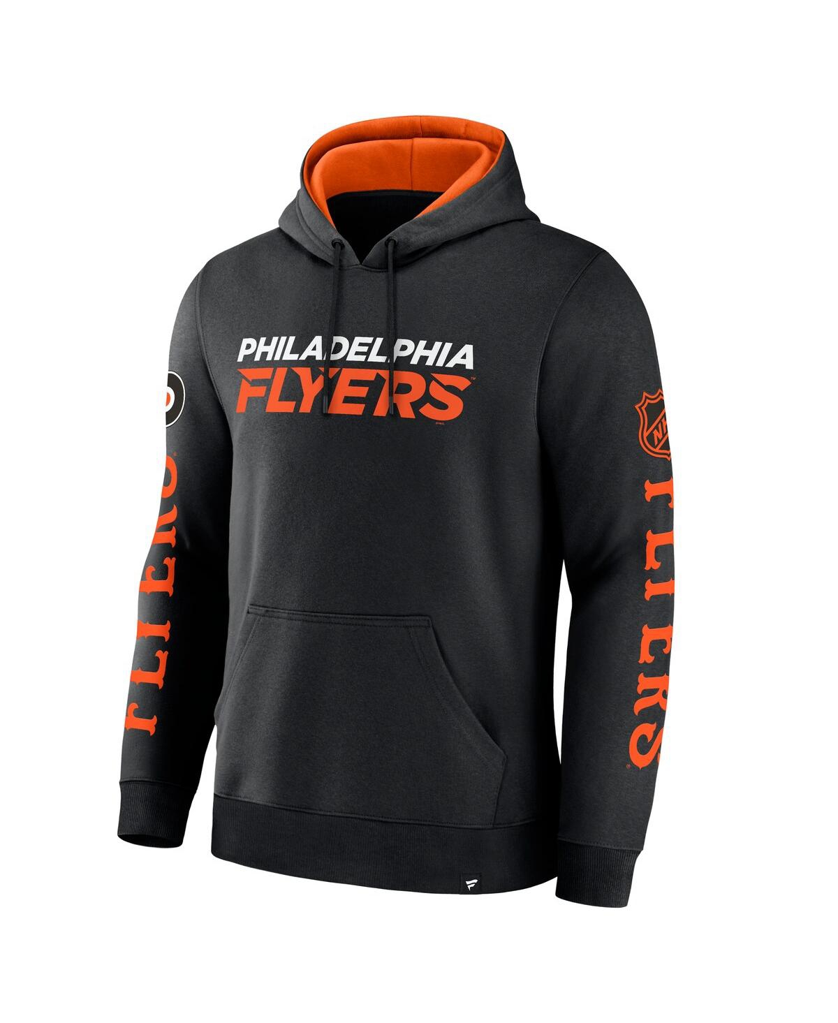 Fanatics Men's Black Philadelphia Flyers Big City Legacy Fleece Pullover Hoodie In Black