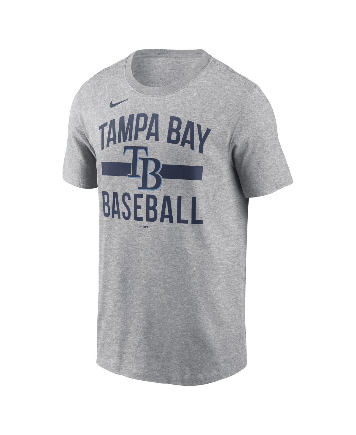 Nike Men's Heather Gray Tampa Bay Rays Arched T-shirt In Gray