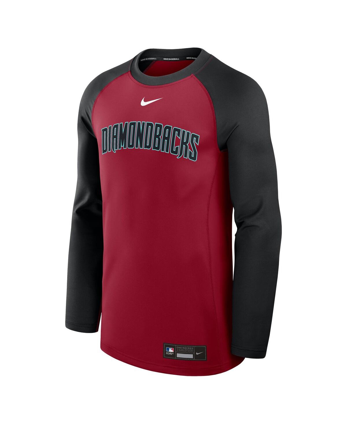 Nike Men's Red/Black Arizona Diamondbacks Authentic Collection Game Time Raglan Performance Long Sleeve T-Shirt