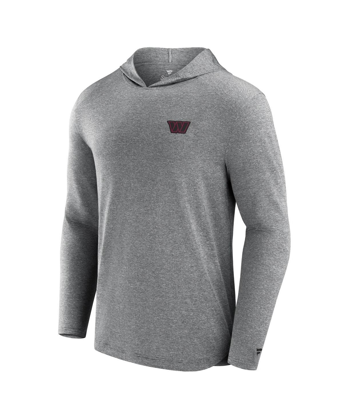 Fanatics Men's Gray Washington Commanders Elements Front Office Power Mono Long Sleeve Hoodie T-shirt In Gray