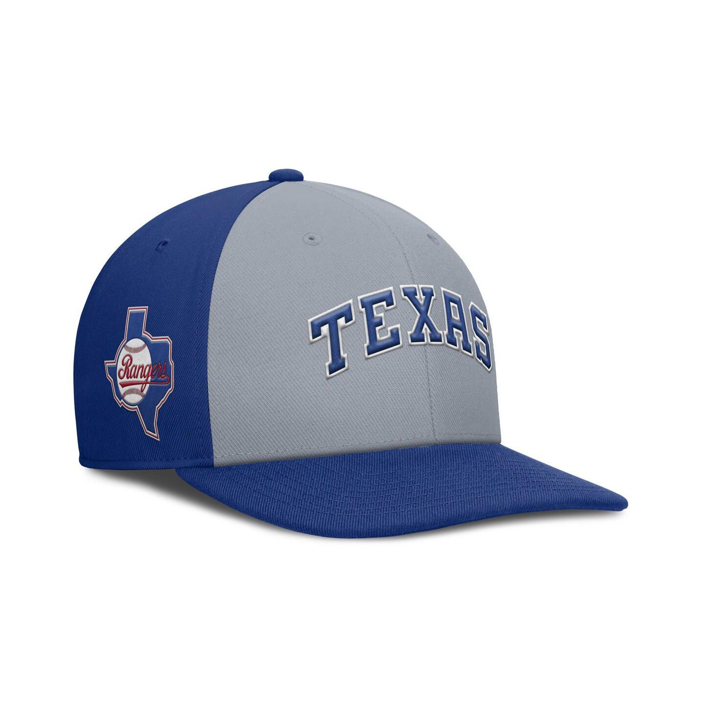 Мужская кепка Nike Gray/Royal Texas Rangers Pro Performance Snapback Hat — фото 1