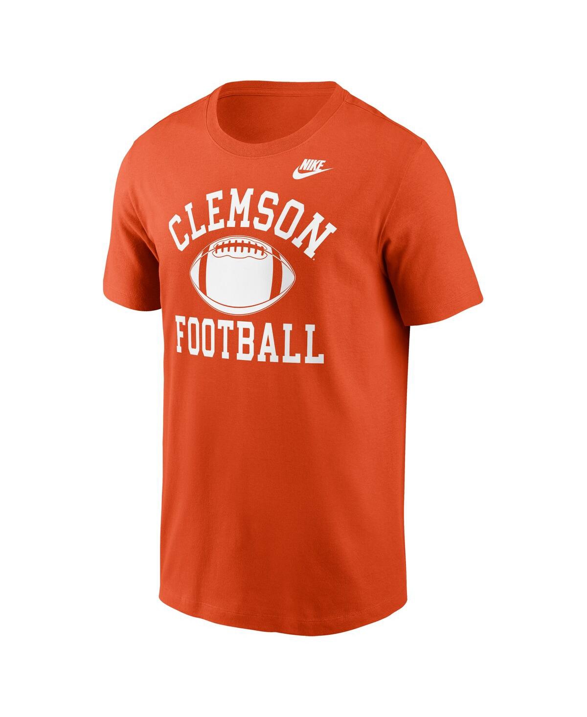Nike Men's Orange Clemson Tigers Legacy Football Icon T-shirt In Orange