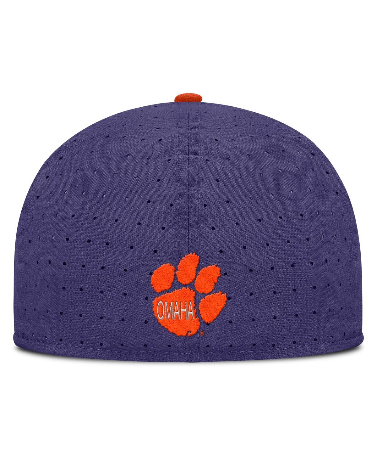 Nike Men's Purple Clemson Tigers On-field Dugout True Performance Fitted Hat In Purple