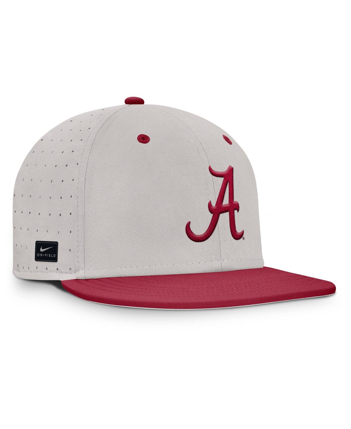 Nike Men's Gray Alabama Crimson Tide On-field Dugout True Performance Fitted Hat In Gray
