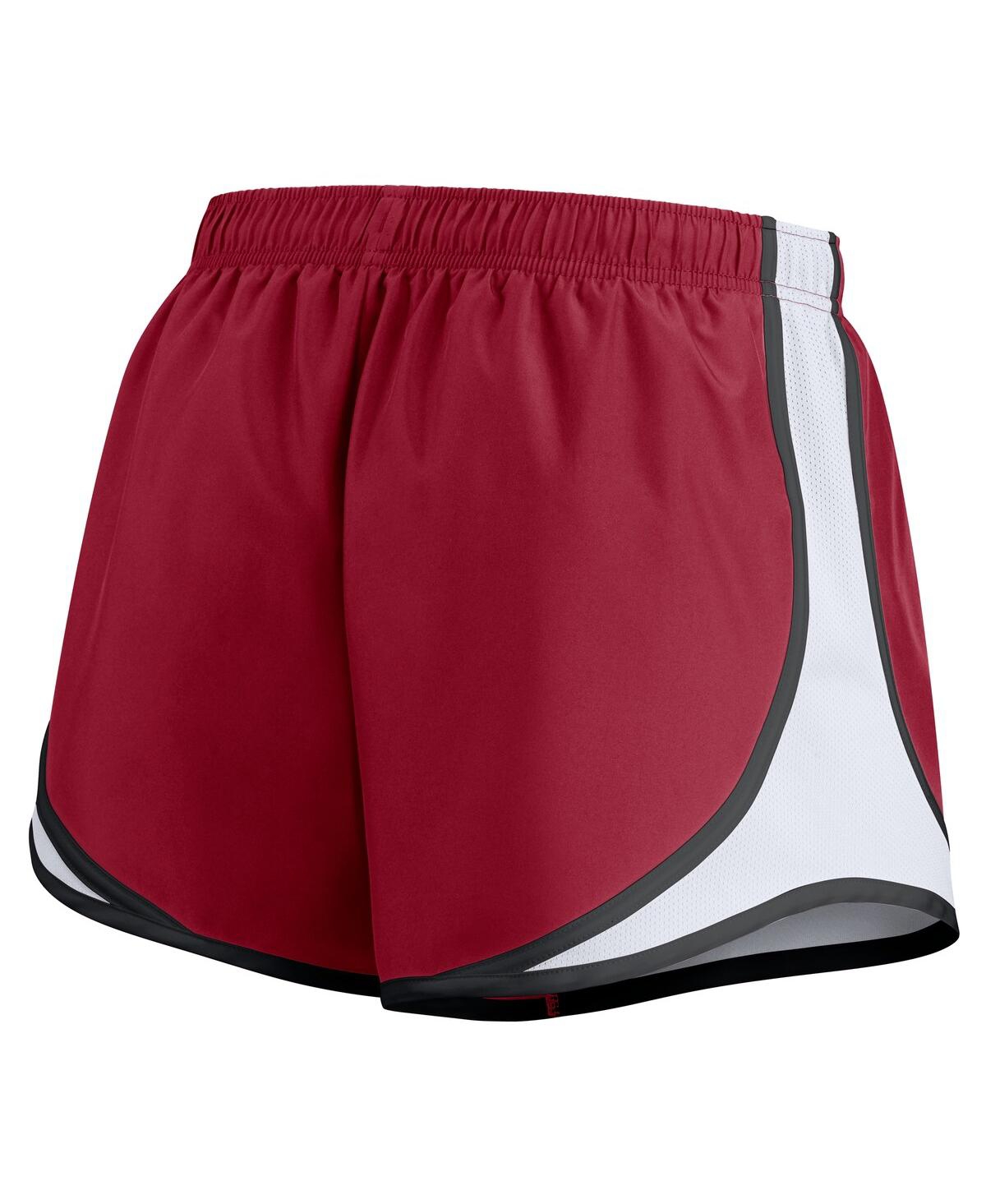 Nike Women's Crimson Oklahoma Sooners Spring Break Tempo Performance Shorts In Crimson,white