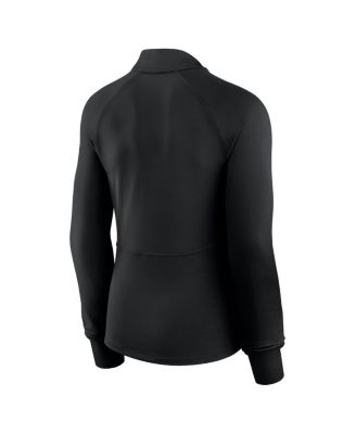 Women's Black Boston Celtics Elements Match Raglan Quarter-Zip Top