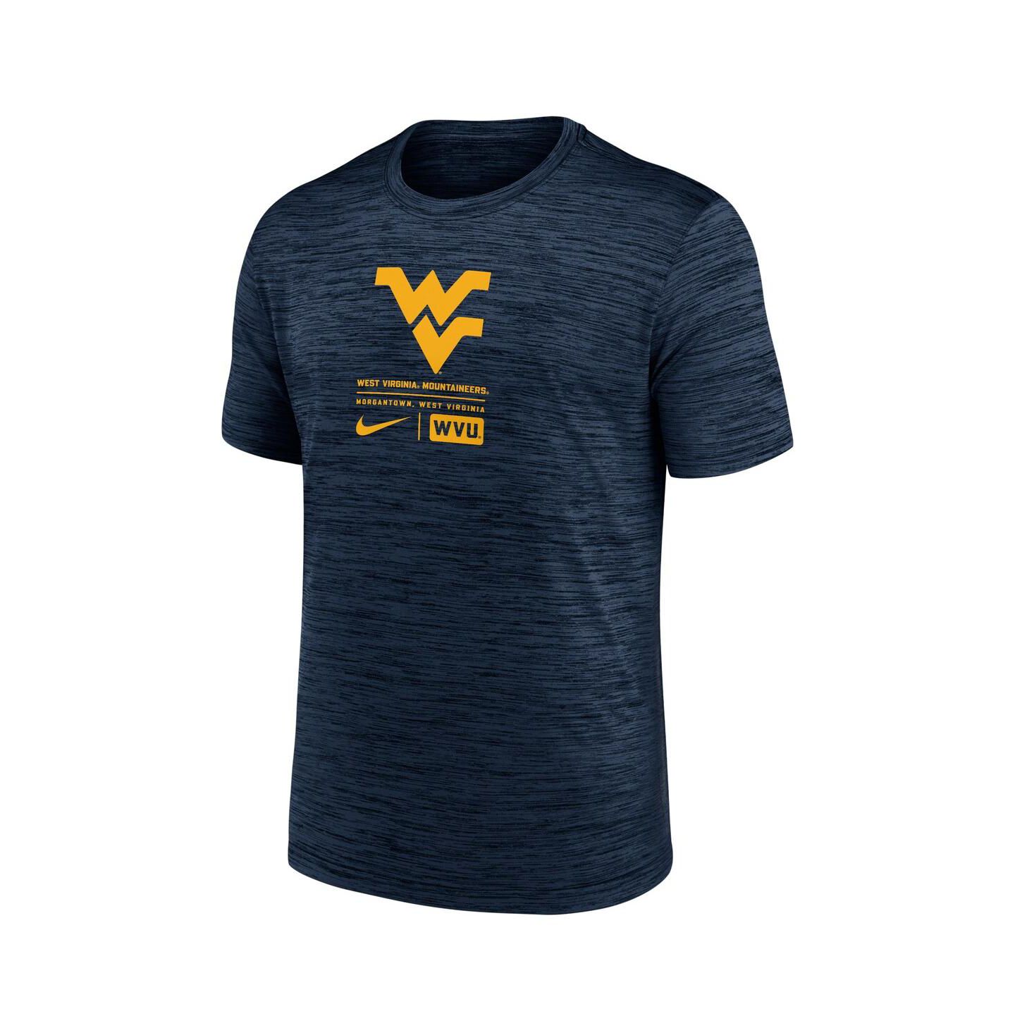 Мужская футболка Nike Navy West Virginia Mountaineers Campus Center Block Velocity Performance — фото 3