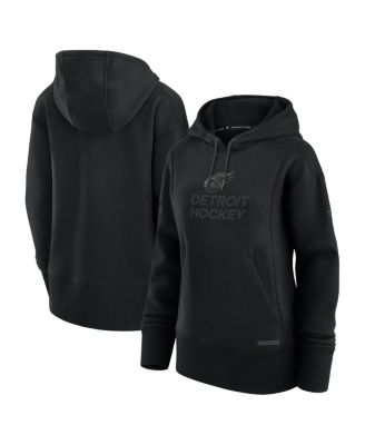 Fanatics - Women's Black Detroit Red Wings Authentic Pro Road Pullover Hoodie