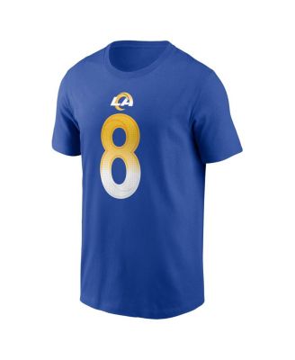 Men's Jared Verse Royal Los Angeles Rams 2024 NFL Draft First Round Pick Name Number T-Shirt