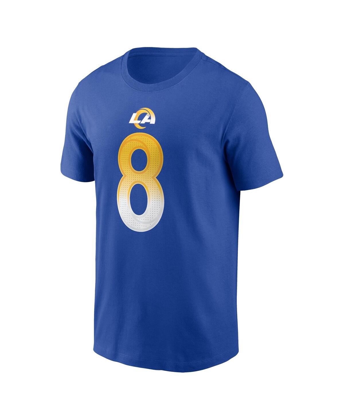 Nike Men's Jared Verse Royal Los Angeles Rams 2024 Nfl Draft First Round Pick Name Number T-shirt In Multi