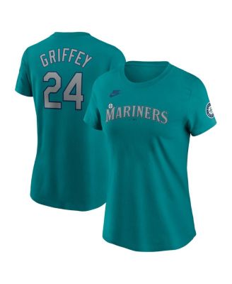 Nike - Women's Ken Griffey Jr. Aqua Seattle Mariners Cooperstown Collection Name Number T-Shirt