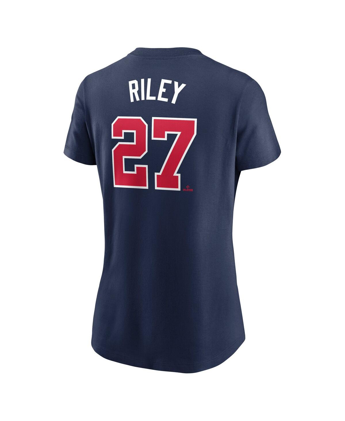 Nike Women's Austin Riley Navy Atlanta Braves Fuse Name Number T-shirt In Navy