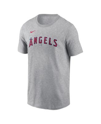 Men's Mike Trout Gray Los Angeles Angels Fuse Name Number T-Shirt