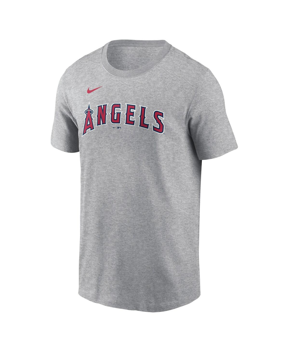 Nike Men's Mike Trout Gray Los Angeles Angels Fuse Name Number T-shirt In Gray