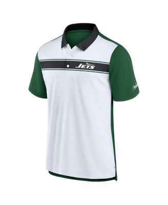 Men's White/Green New York Jets Rewind Pique Polo Shirt