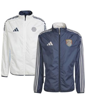 adidas - Men's Navy/White San Diego FC 2025 Anthem Reversible Full-Zip Jacket