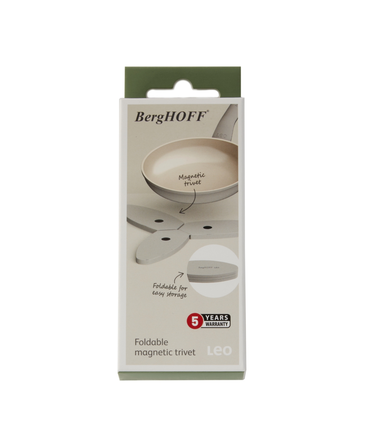 Berghoff Leo Balance 9.5" Silicone Foldable And Magnetic Trivet In Moonmist