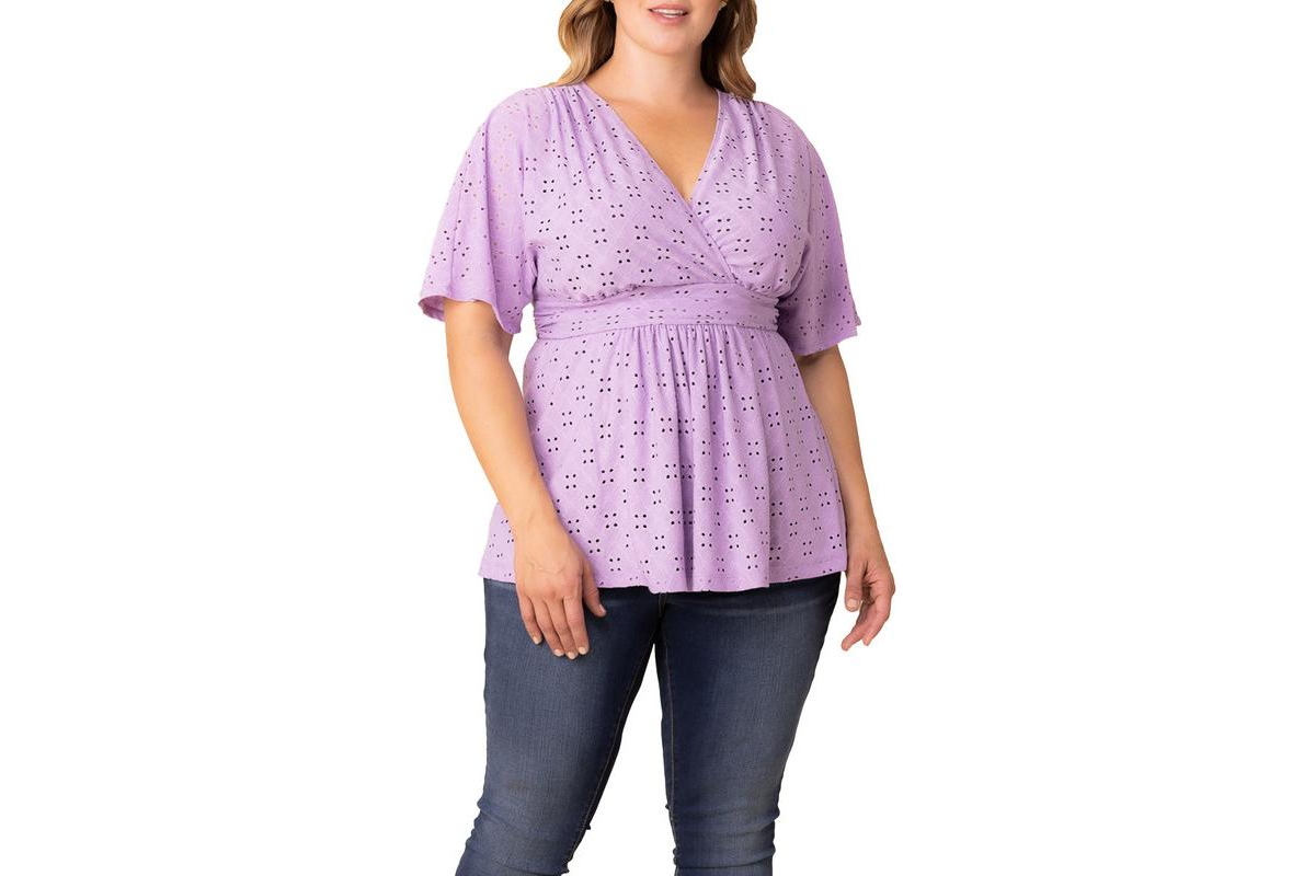 Plus Size Sunny Day Eyelet Top - White