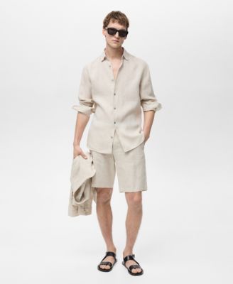 Men's Tailored Linen Shorts
