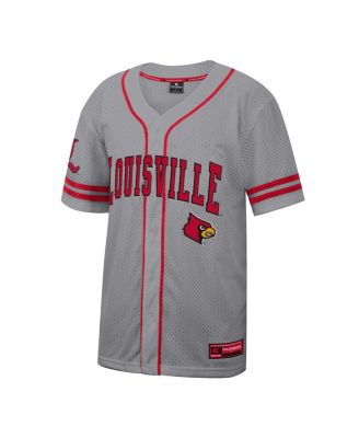 Men's Gray Louisville Cardinals Free Spirited Baseball Jersey