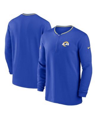 Nike - Men's Royal Los Angeles Rams Coach Half-Zip Sweatshirt