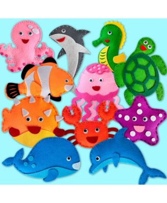 Kids Crafts Ages 4-8 DIY Beginner Needle and Thread Kit - 12 Sewing Kit Basic