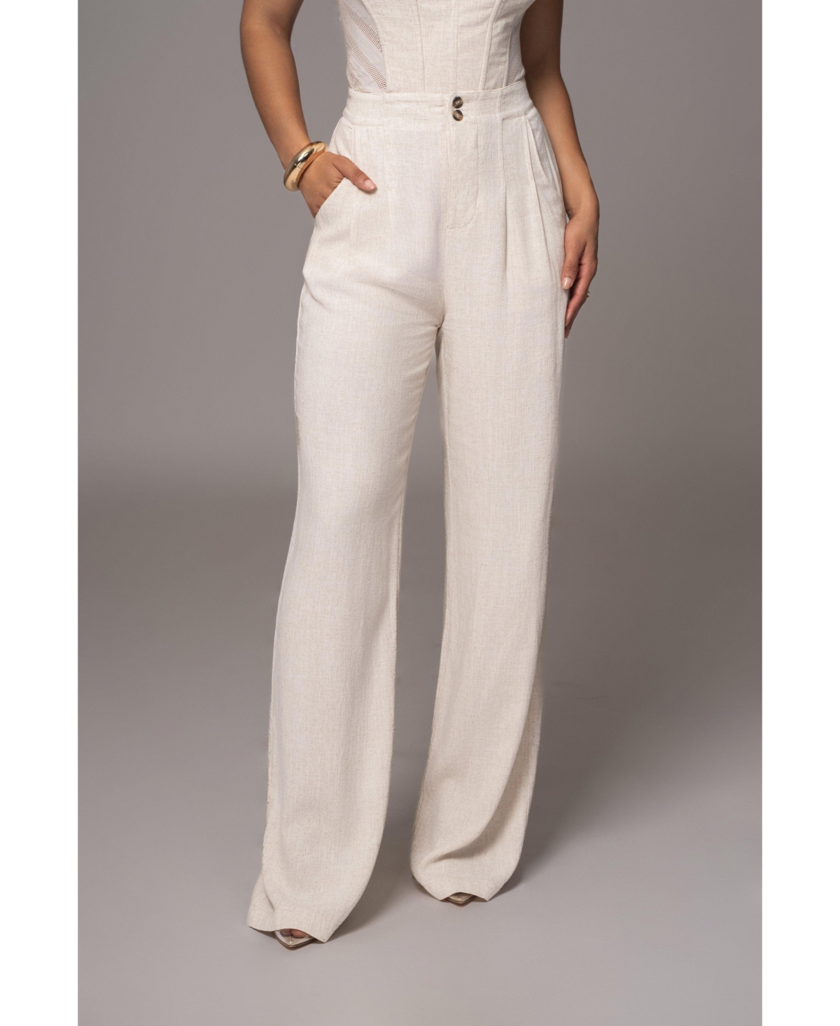 Women's Thea Linen Pants - Black