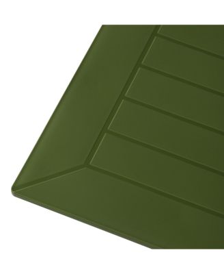 5-Piece Resin Square Patio Dining Table Set with Stackable Patio Dining Chairs