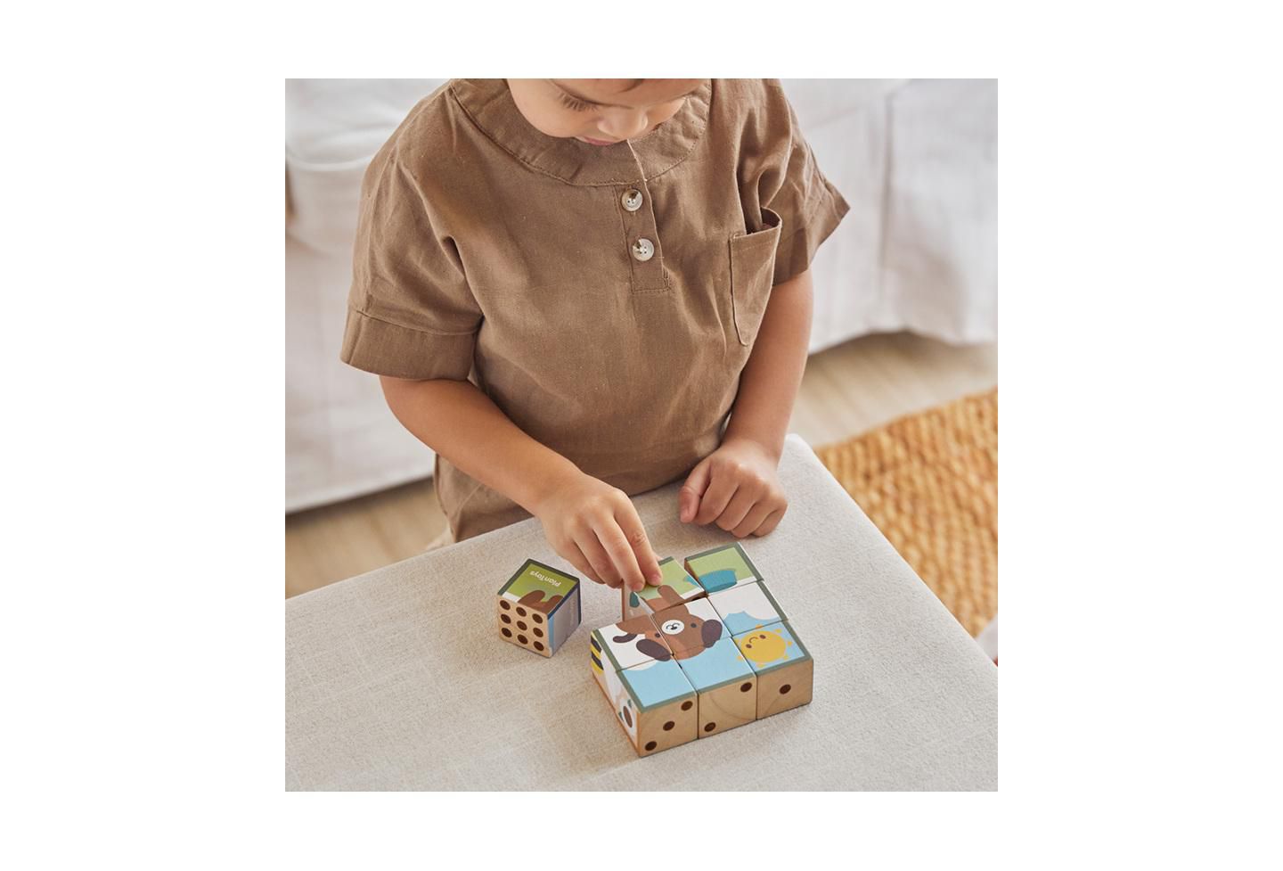Детский пазл PlanToys Animal Puzzle Cubes — фото 2