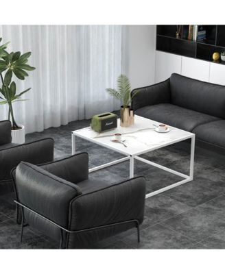 Coffee Table Modern Rectangular Coffee Table Metal Frame