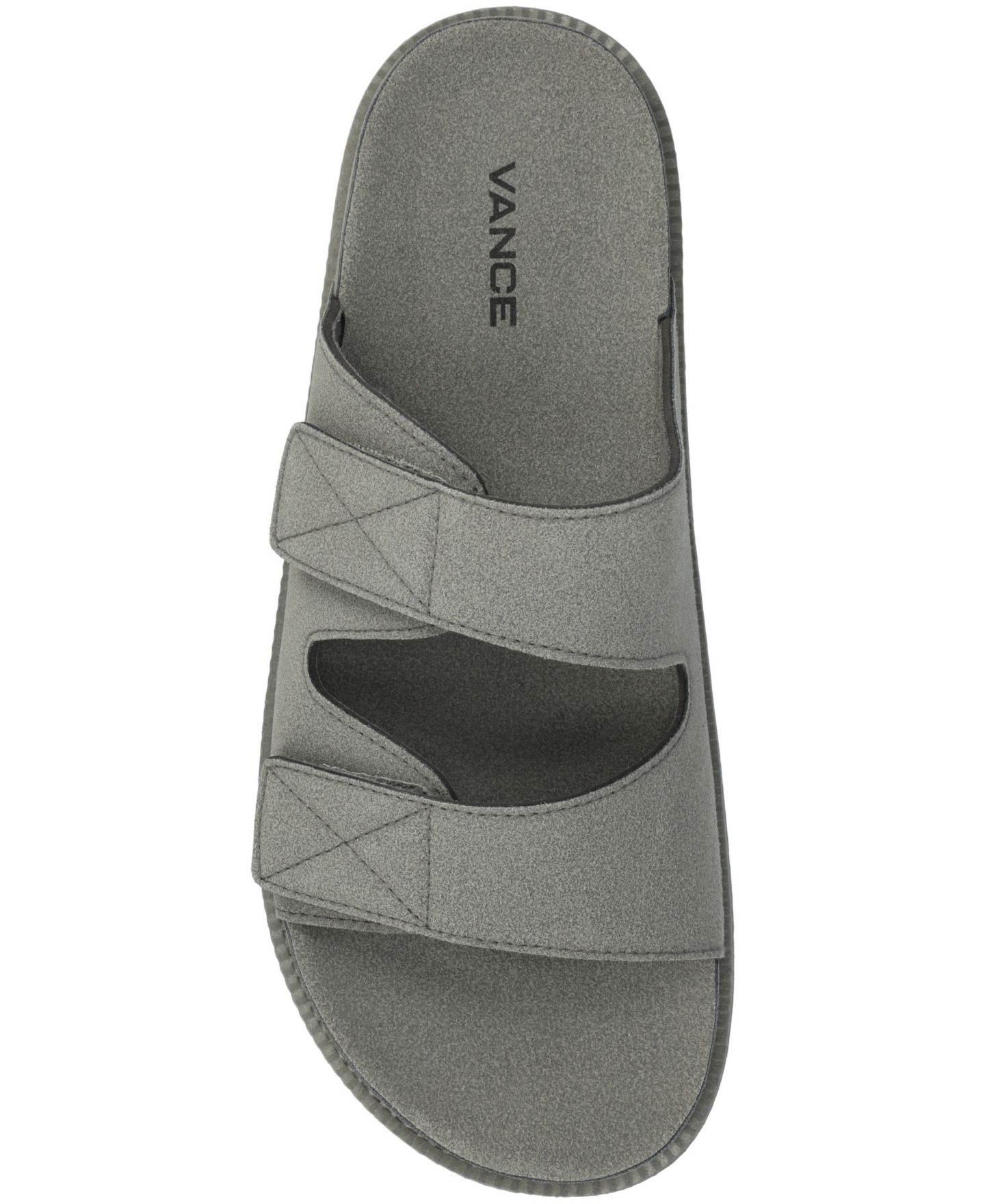 Мужские сандалии Vance Co. Orlando Comfort Adjustable Strap Slide On, цвет: Серый — фото 4
