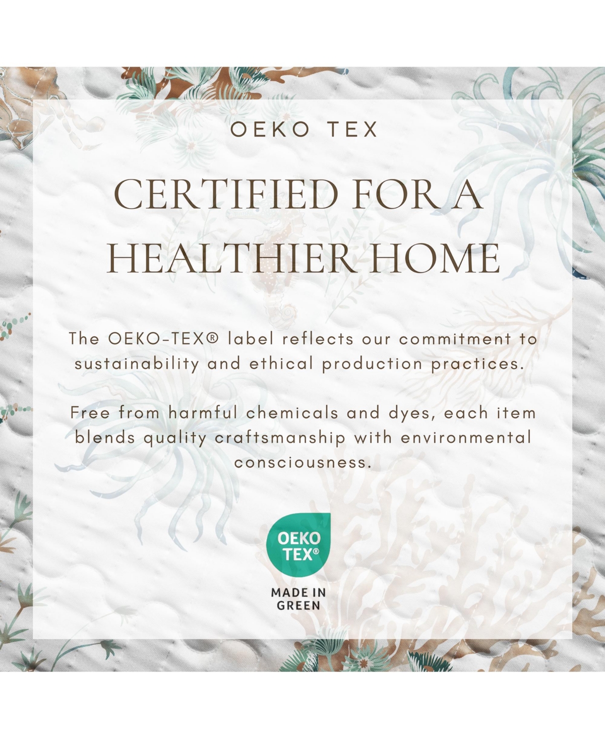 Linery & Co. Cotton Stitched Reversible Coastal 3 Piece Quilt and Sham Set