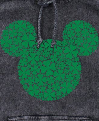 Men's Mickey Clover Fill Hoodie Fleece Pullover Sweatshirt