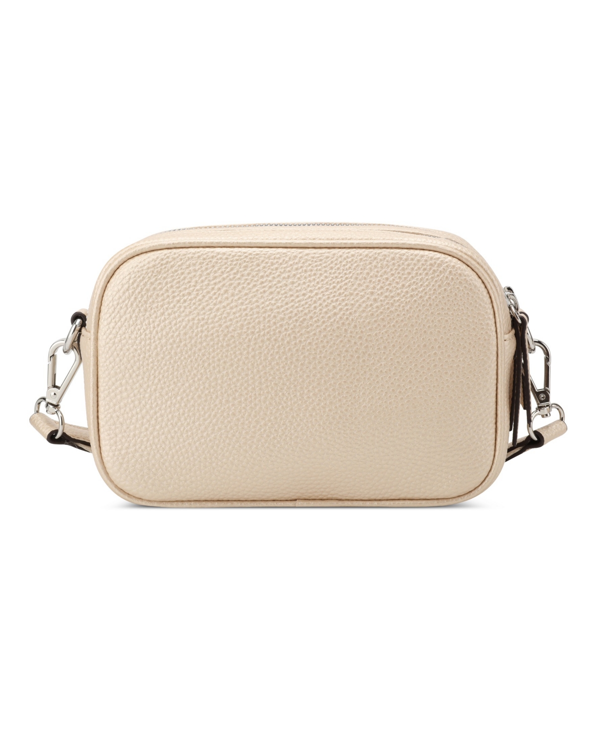 Shop Nine West Avaya Double Zip Camera Crossbody Bag In Champagne