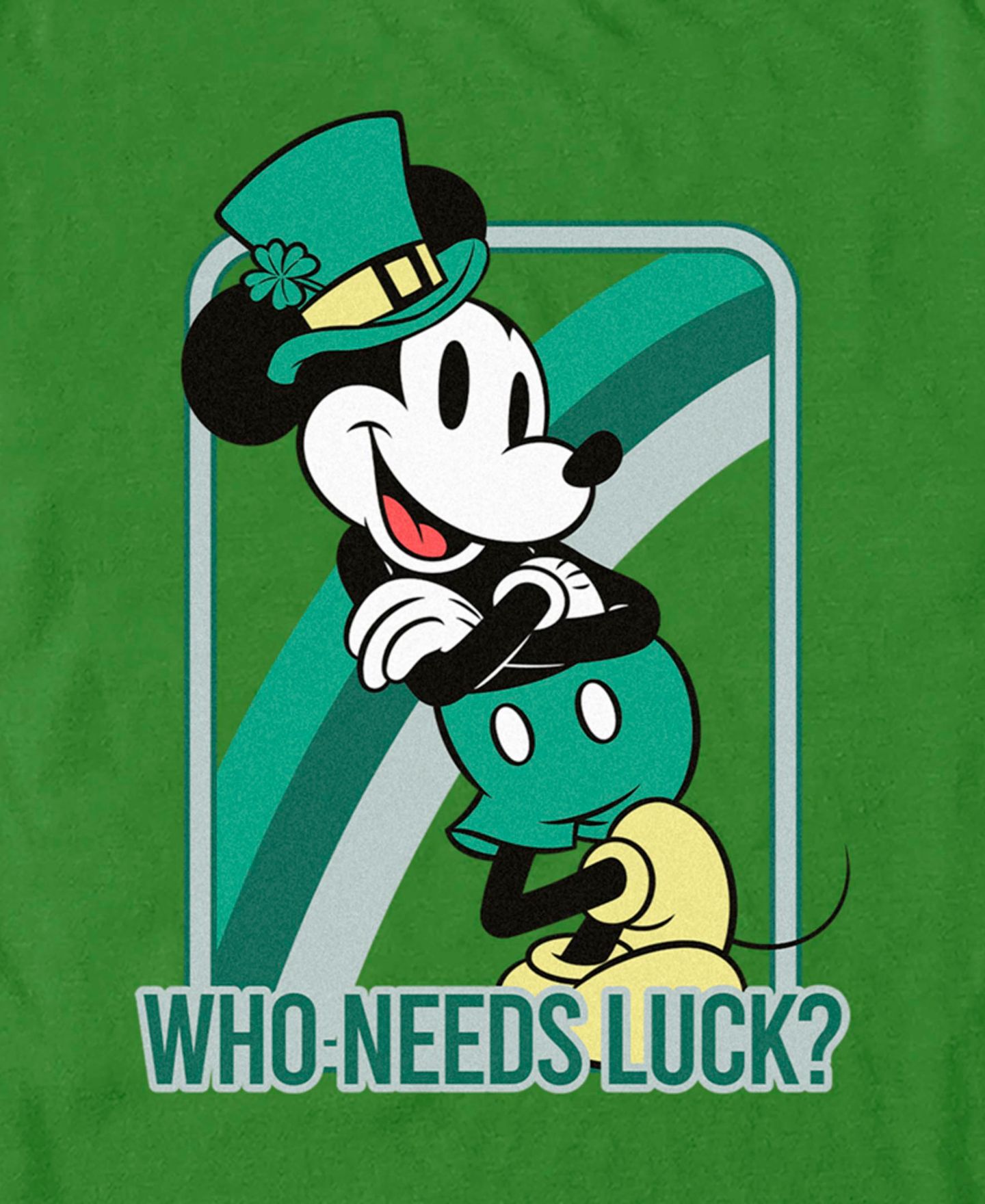 Мужская футболка Mickey Classic Dis Need Luck Short Sleeve, цвет: Kelly — фото 3