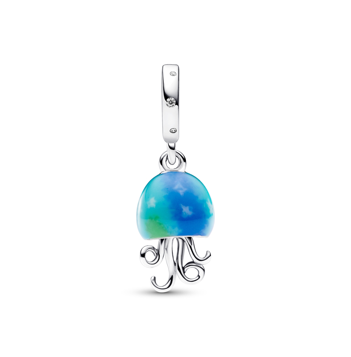 PANDORA STERLING SILVER COLOR-CHANGING JELLYFISH DANGLE CHARMS 
