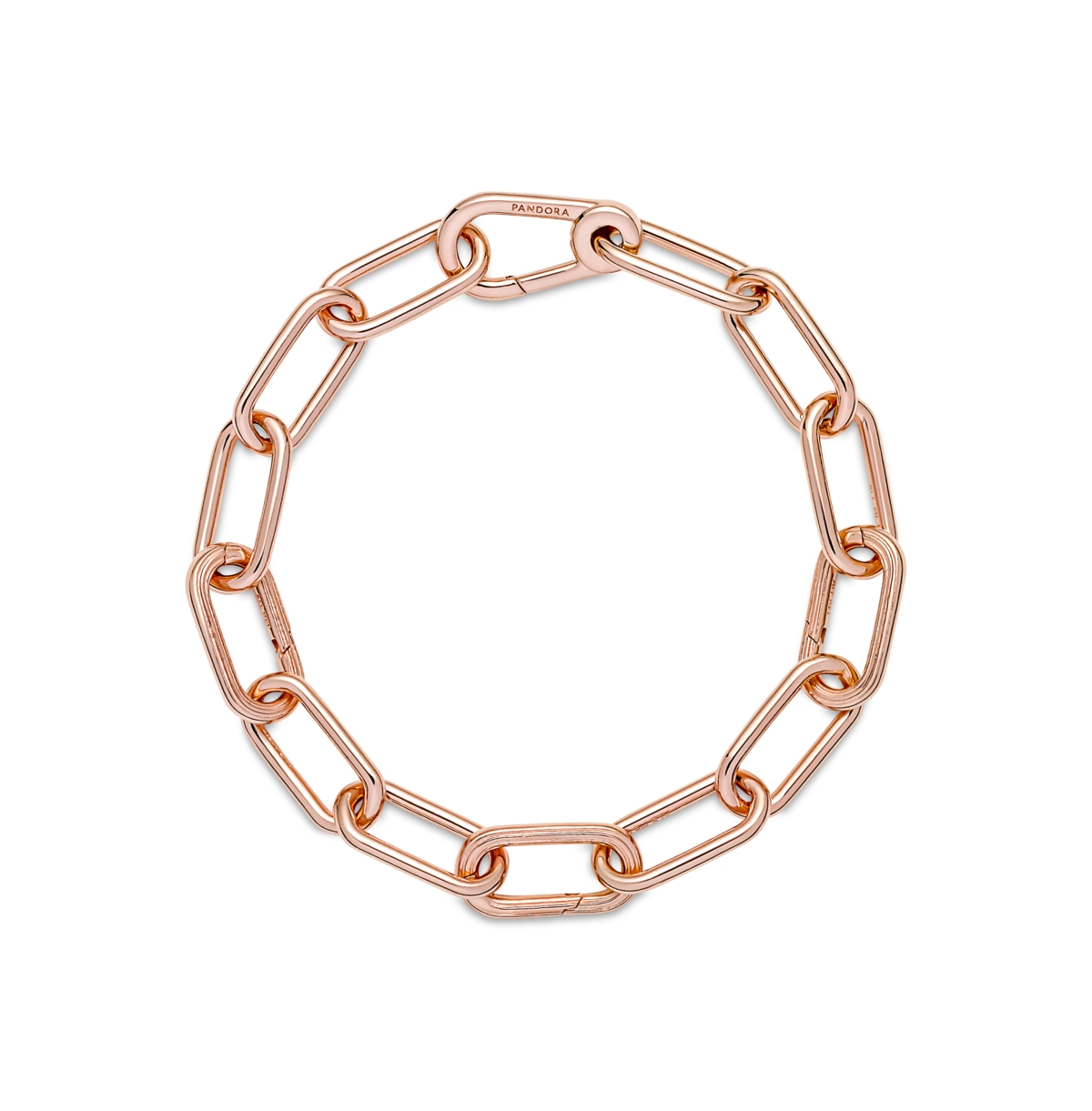 Pandora Gold-plated Medium-link Chain Bracelet In Rose Gold