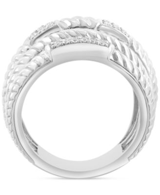 EFFY&reg; Diamond Multi-Row Statement Ring (1/3 ct. t.w.) in Sterling Silver