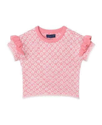 Toddler Girls Toddler/Child Pink Crochet Top & Shorts Set