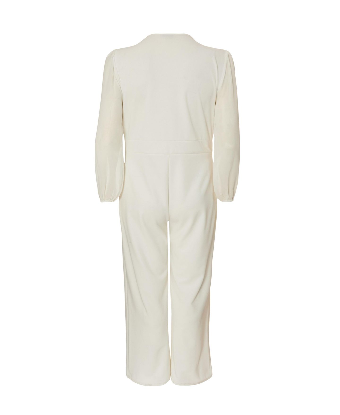 Женский комбинезон QUIZ Plus Size Wrap Buckle Jumpsuit, цвет: Кремовый — фото 5